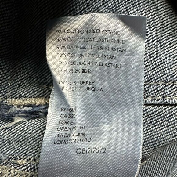 Anthropologie Pilcro High Rise Slim Jeans Button Fly Blue Size 25P Button Fly - Picture 8 of 12